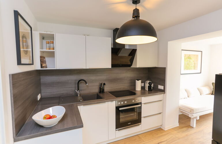 Küche im Waldgold Chalet Friedrichroda