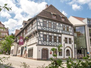 Die Außenansicht des Lutherhauses in Eisenach.