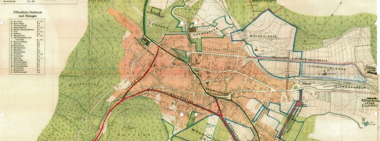 Flächenaufteilungsplan Friedrichroda von 1927