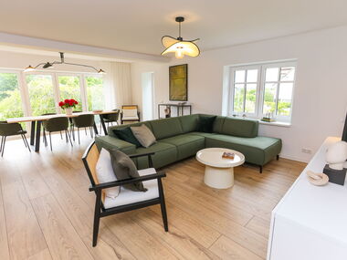 Wohnbereich im Waldgold Chalet Friedrichroda