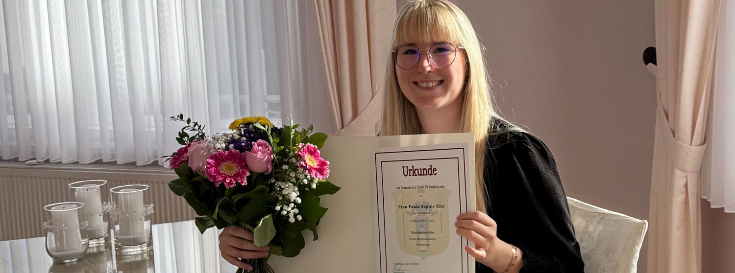 Standesbeamtin Paula-Sophie Klar